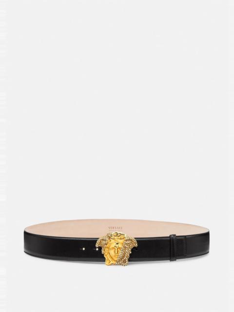 Crystal La Medusa Leather Belt