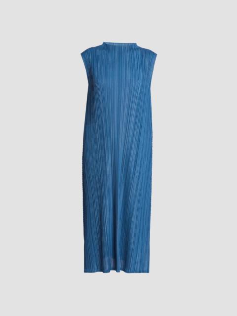 Pleats Please Issey Miyake Women's Mellow Pleats Midi Dress - Cerulean Blue