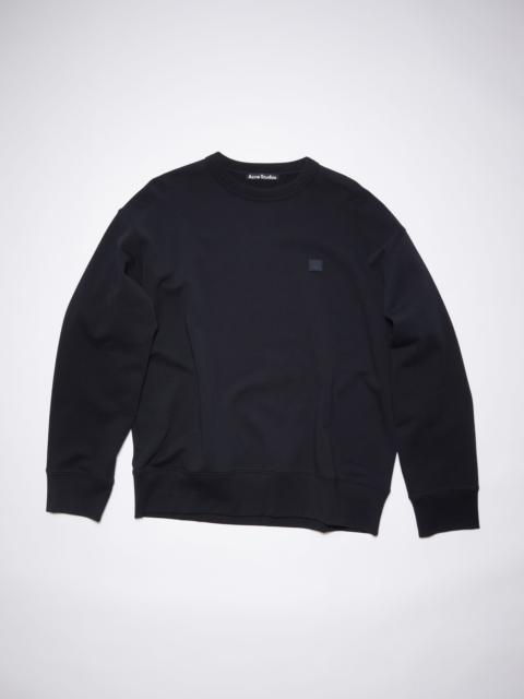Crew neck sweatshirt - Relaxed fit - Black