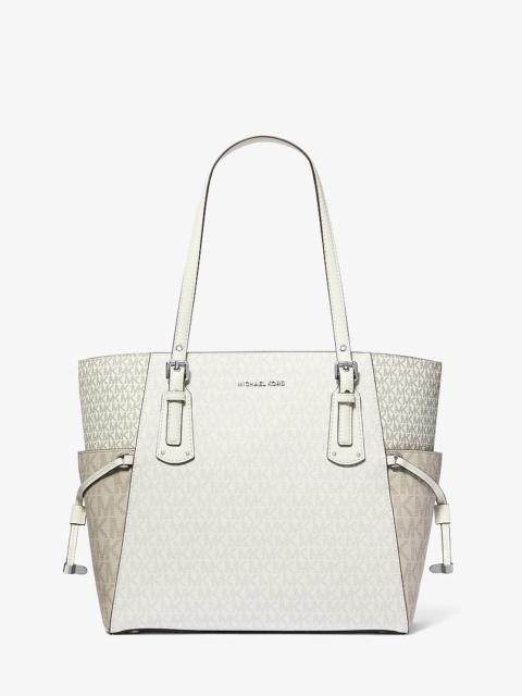 MICHAEL KORS Voyager Small Color-Block Logo Tote Bag