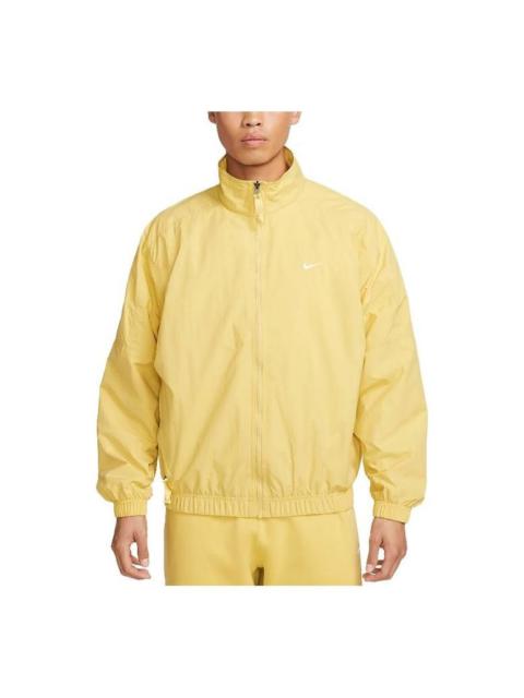 Nike Solo Swoosh Zipped Jacket 'Yellow' DQ5201-700