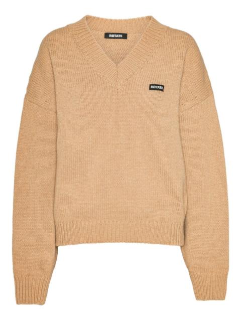 ROTATE V-neck wool sweater