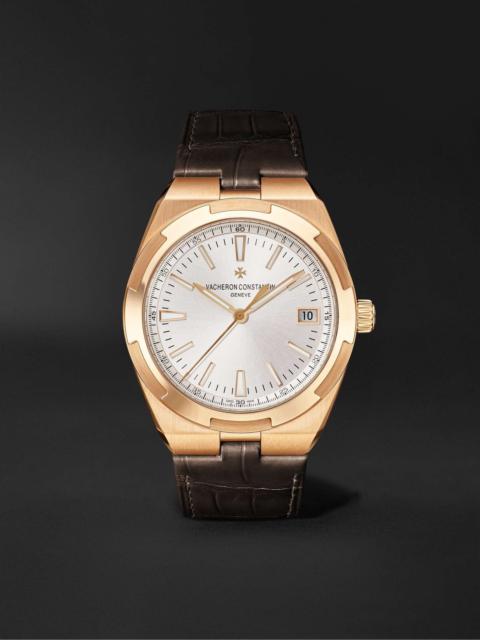 Vacheron Constantin Overseas Automatic 41mm 18-Karat Pink Gold and Leather Watch, Ref. No. 4500V/000R-B127