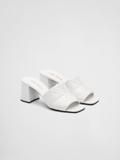 Prada Quilted nappa leather heeled sandals