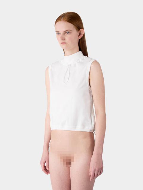 SUNNEI HIGHNECK COULISSE TOP / off white