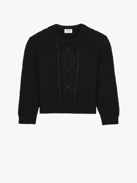 SAINT LAURENT CREWNECK SWEATER IN WOOL KNIT