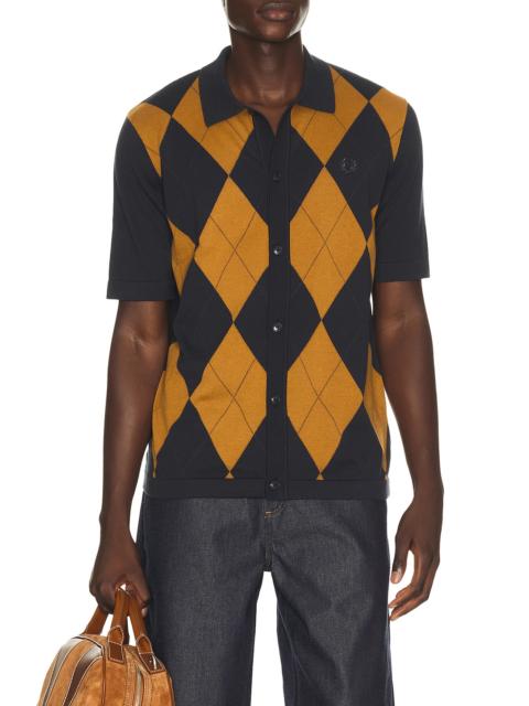 Fred Perry Argyle Button Knitted Shirt