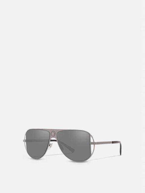 VERSACE Grecamania Pilot Sunglasses