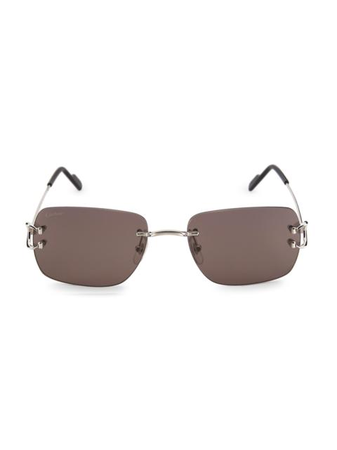 Cartier Men's Signature C Ct0330s-004 59MM Sunglasses - Silver