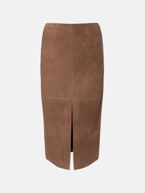ROTATE Suede pencil skirt