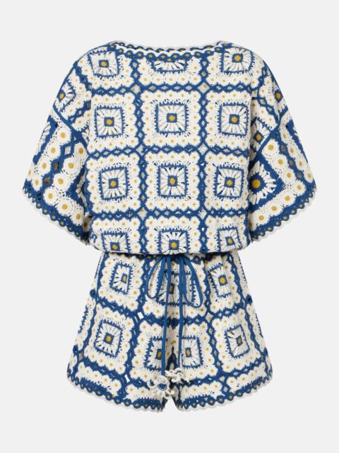 ALÉMAIS Dolly crochet cotton romper