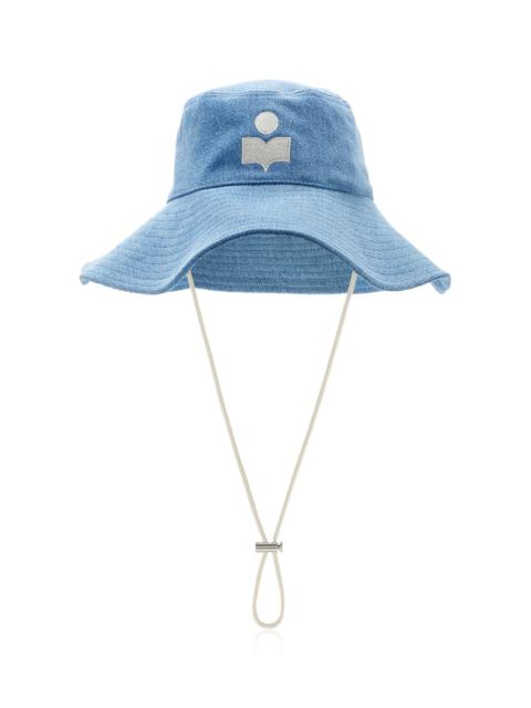 Isabel Marant Delya Cotton Denim Bucket Hat blue