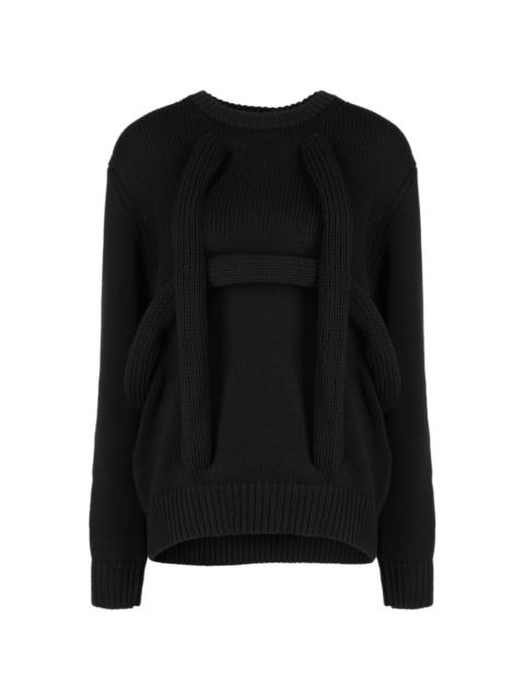 crew-neck drop-shoulder jumper