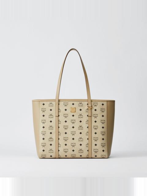MCM Toni Top-Zip Shopper in Visetos Leather Mix