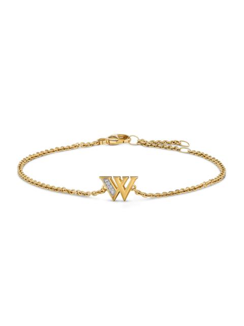 DAVID YURMAN Women's Petite Pavé Initial Chain Bracelet in 18K Yellow Gold - Initial W