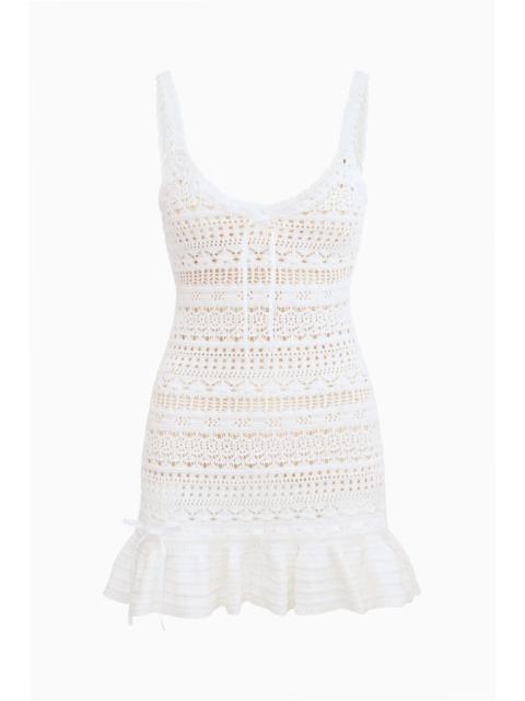 LoveShackFancy Madiya Crochet Cotton Mini Dress