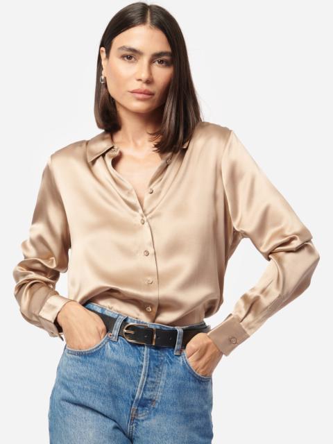 CAMI NYC CROSBY SILK BLOUSE CHAMPAGNE
