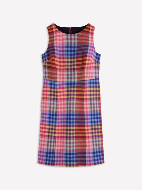 BODEN Annie Check Shift Dress-Rainbow Multigingham