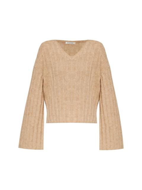 BY MALENE BIRGER v-neck chunky-ribbed jumper