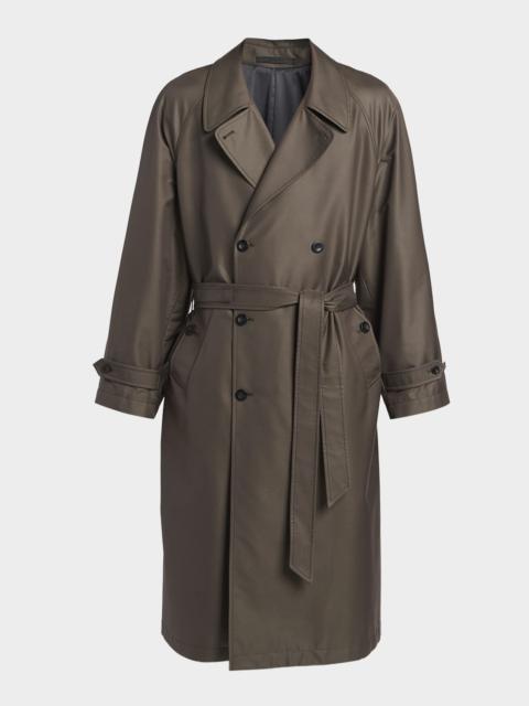 GIORGIO ARMANI Men & apos;s Silk and Nylon Belted Overcoat
