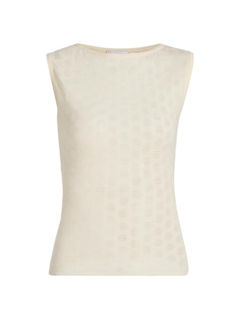 TANYA TAYLOR Women's Charlisa Cotton-Blend Knit Top - Cream