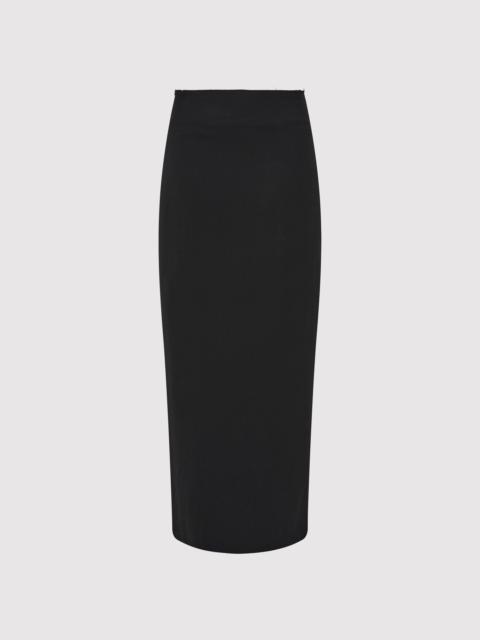 ST. AGNI Raw Edge Column Maxi Skirt - Black