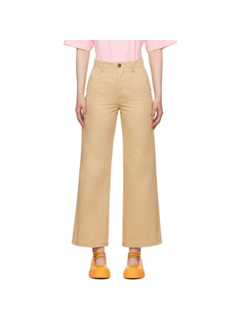 Tan Four-Pocket Trousers