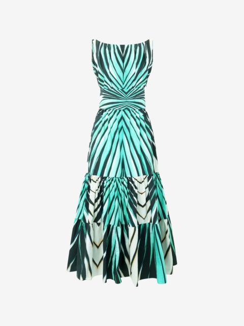 Roberto Cavalli Ray Of Sea Print Midi Dress