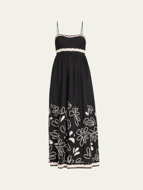 Hollis Embroidered Cotton Maxi Dress