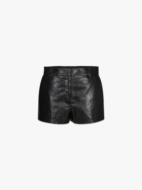 MCM Shorts in Crushed Faux Leather