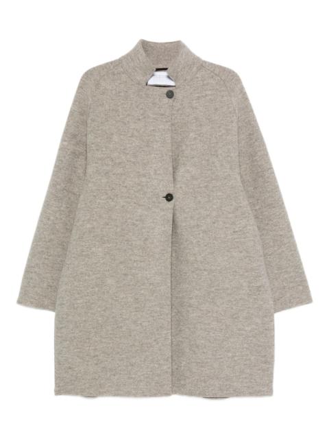 Harris Wharf London single-breasted mélange coat