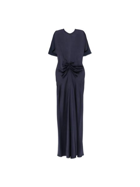 gathered-waist maxi dress