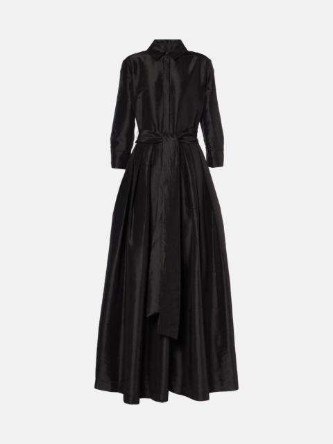 Julip belted taffeta gown