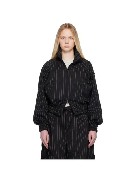 Y-3 Black Pinstripe Sport Uniform Blouson Jacket