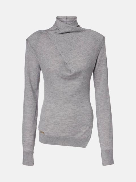 THE ATTICO Virgin wool turtleneck sweater