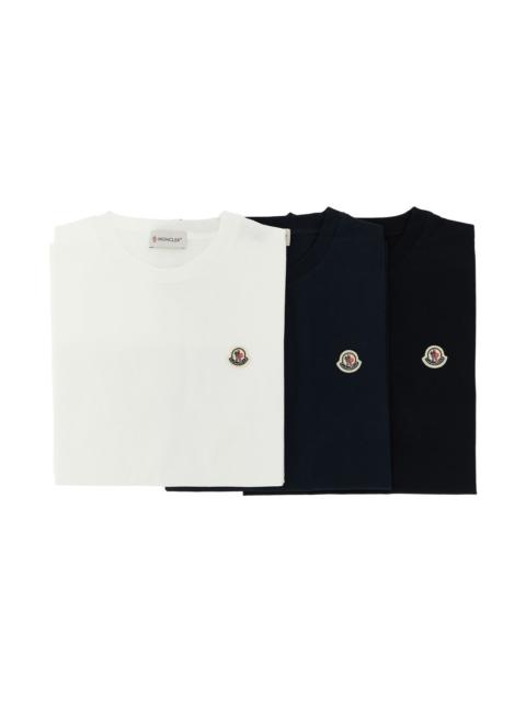 Moncler 3-Pack Logo Patch T-Shirt