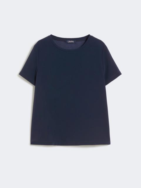'S Max Mara Satin T-shirt - MIDNIGHTBLUE