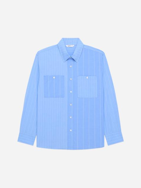 3sixteen Commuter Shirt ~ Blue Mismatch Stripe Poplin