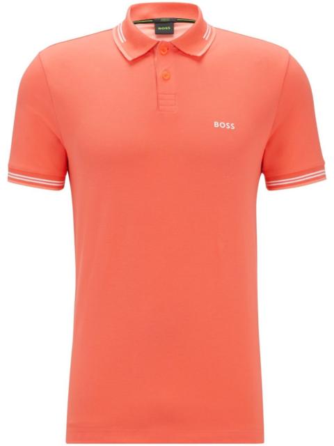 BOSS logo-print polo shirt