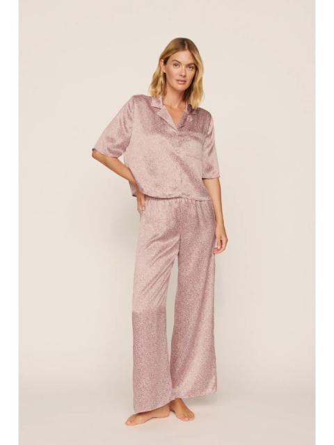 eberjey Inez Washable Silk Relaxed Wide Leg Pant PJ Set