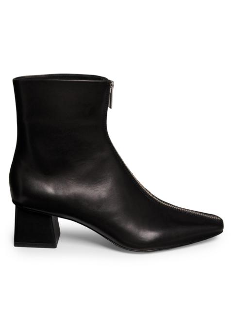 SIMKHAI Women's Ryder Zip-Front Leather Boots - Black