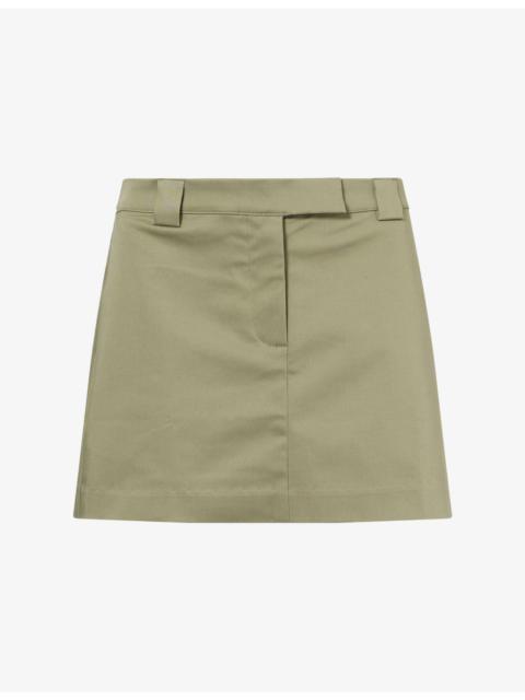 Reformation Romee Welt-Pocket Cotton Mini Skirt
