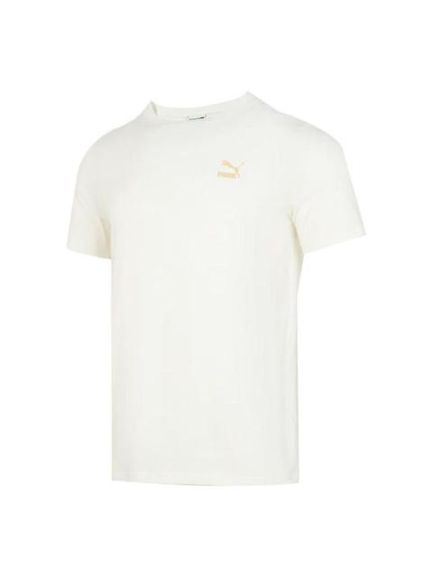 PUMA PUMA Logo T-shirt 'White Gold' 682344-65