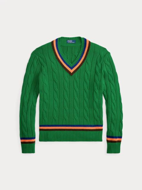 Polo Ralph Lauren Cable-Knit Wool-Cotton Cricket Sweater