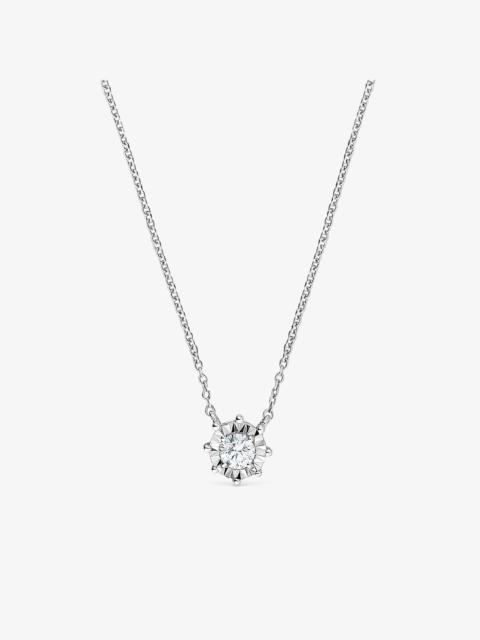 TOUS 18K white gold Les Classiques Necklace with small Diamond rosette