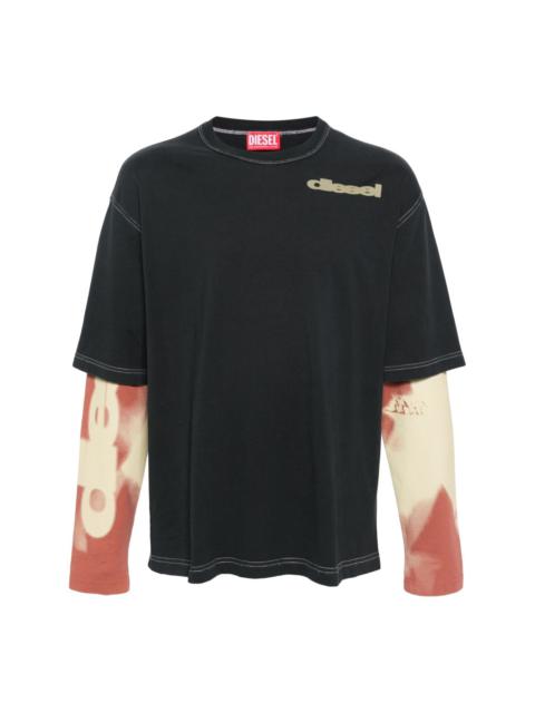 T-Wesher-N3 layered-effect T-shirt