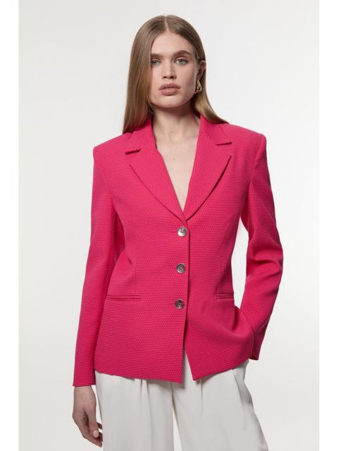 KAREN MILLEN Tailored Textured Single Breasted Jacket