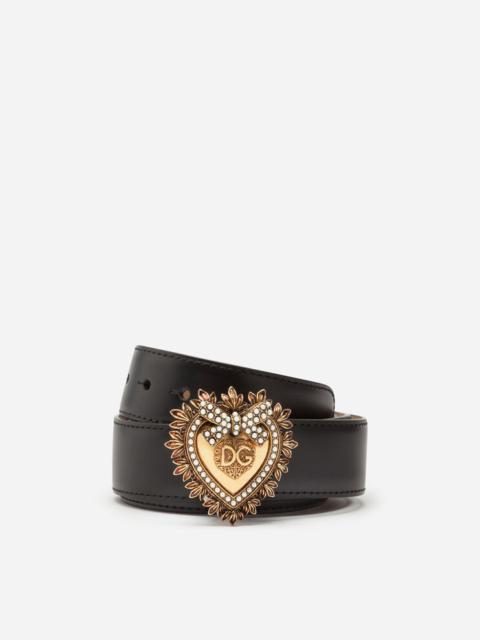 Dolce & Gabbana Devotion belt in lux leather