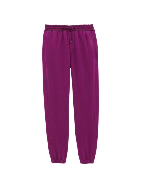SAINT LAURENT embroidered-logo cotton track pants