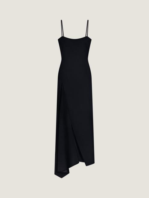 Givenchy SLICED LONG SLASHED DRESS IN CREPE CADY